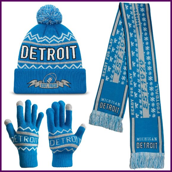 Winter Knit Beanie Hat with Touchscreen Gloves and Scarf Set main image 8